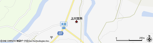 阿賀町上川支所周辺の地図