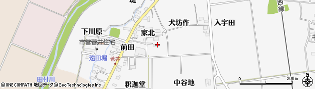 福島県喜多方市豊川町一井家北周辺の地図