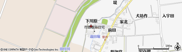 福島県喜多方市豊川町一井下川原周辺の地図