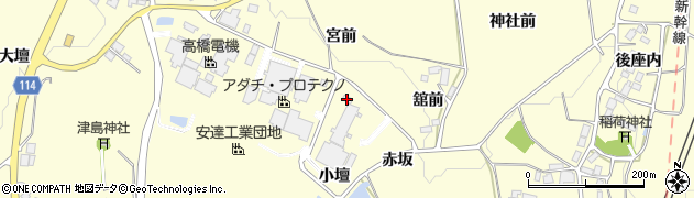 福島県二本松市渋川（小壇）周辺の地図