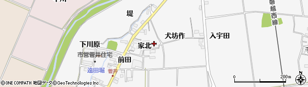 福島県喜多方市豊川町一井家北2628周辺の地図