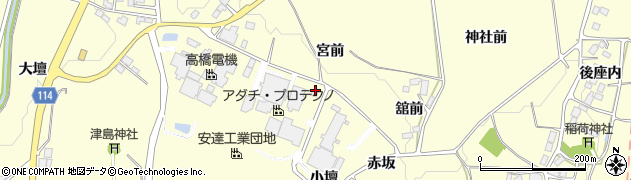 福島県二本松市渋川十文字周辺の地図