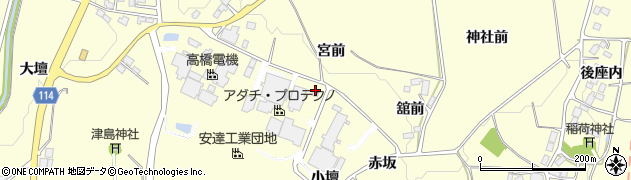 福島県二本松市渋川（十文字）周辺の地図