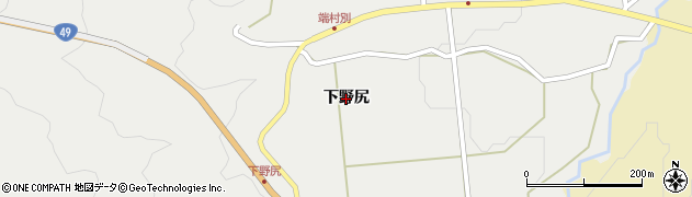 福島県西会津町（耶麻郡）群岡（下野尻）周辺の地図