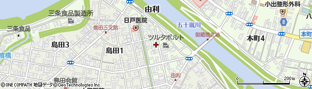 新潟県三条市由利周辺の地図
