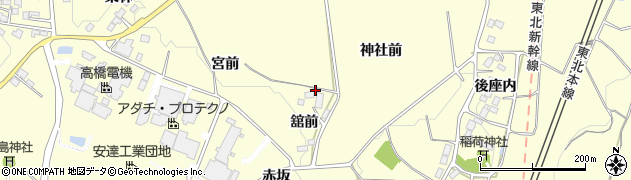 福島県二本松市渋川舘前周辺の地図