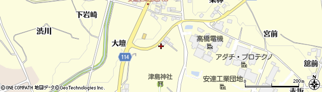福島県二本松市渋川（大壇）周辺の地図
