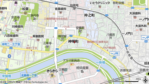 〒955-0063 新潟県三条市神明町の地図
