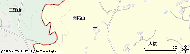 福島県福島市松川町下川崎（開拓山）周辺の地図