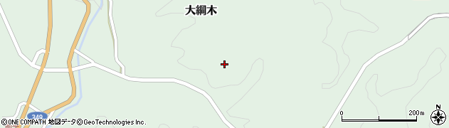 福島県川俣町（伊達郡）大綱木（南ヶ嶽）周辺の地図