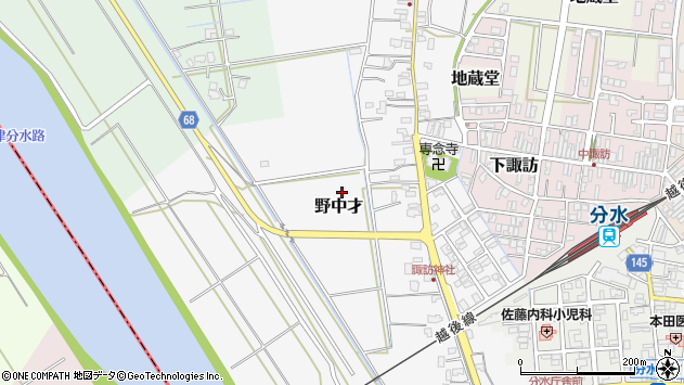 〒959-0126 新潟県燕市野中才の地図