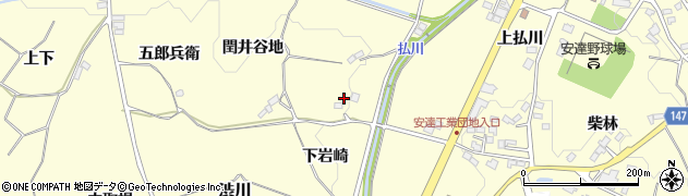 福島県二本松市渋川（下岩崎）周辺の地図