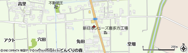 福島県喜多方市豊川町高堂太免田1202周辺の地図