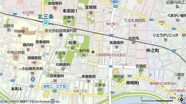 〒955-0066 新潟県三条市居島の地図