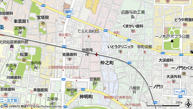 〒955-0064 新潟県三条市横町の地図