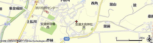 福島県二本松市渋川（宮久保）周辺の地図