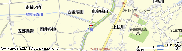 福島県二本松市渋川（東金成田）周辺の地図
