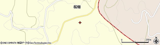 福島県二本松市木幡桜畑周辺の地図