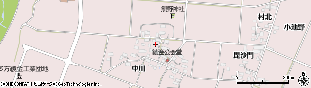 福島県喜多方市豊川町米室綾金周辺の地図