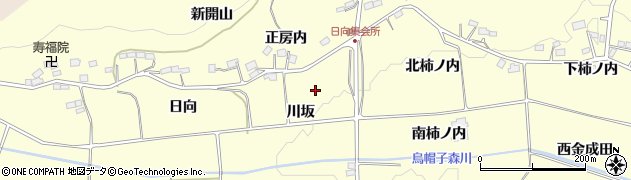 福島県二本松市渋川（川坂）周辺の地図