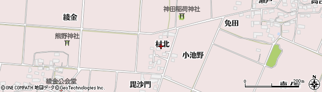 福島県喜多方市豊川町米室村北周辺の地図