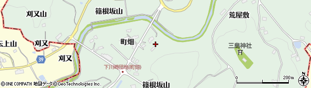 福島県二本松市下川崎（篠根坂山）周辺の地図