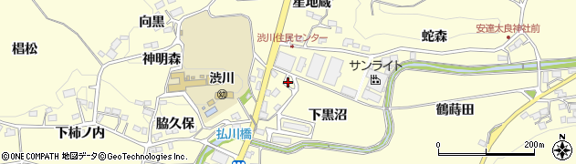 福島県二本松市渋川神明周辺の地図