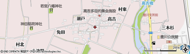 福島県喜多方市豊川町米室高吉4395周辺の地図