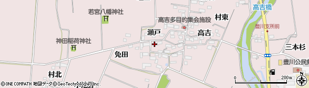 福島県喜多方市豊川町米室高吉4390周辺の地図