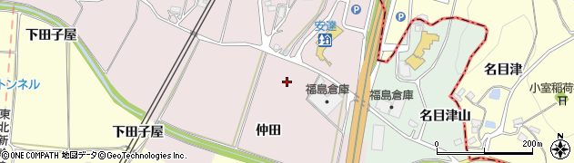 福島県二本松市米沢（仲田）周辺の地図