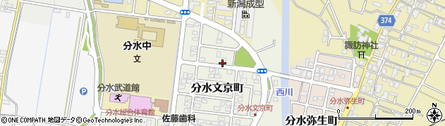 新潟県燕市分水文京町71周辺の地図