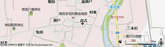 福島県喜多方市豊川町米室高吉4375周辺の地図