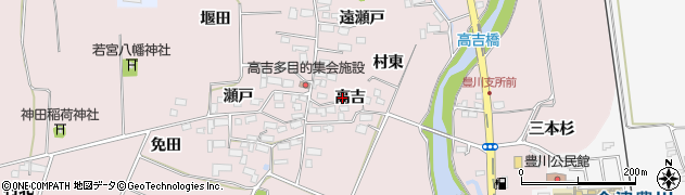 福島県喜多方市豊川町米室高吉4364周辺の地図