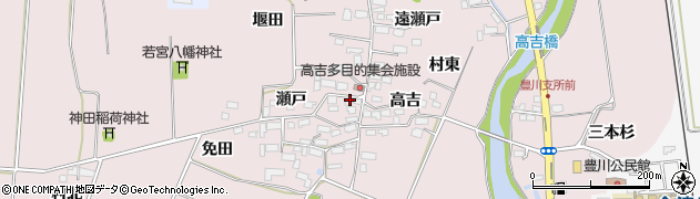 福島県喜多方市豊川町米室高吉4399周辺の地図