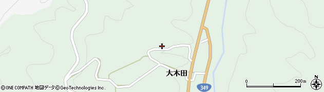 福島県川俣町（伊達郡）大綱木（九日田）周辺の地図