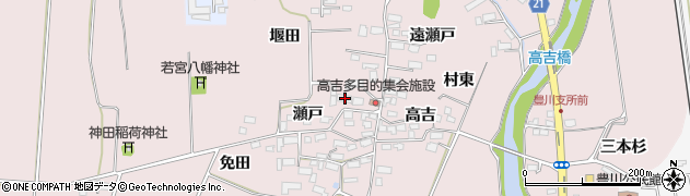 福島県喜多方市豊川町米室高吉4402周辺の地図