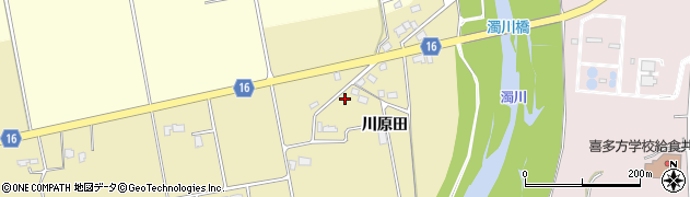 福島県喜多方市慶徳町豊岡川原田113周辺の地図