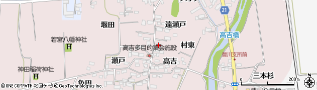 福島県喜多方市豊川町米室高吉4359周辺の地図