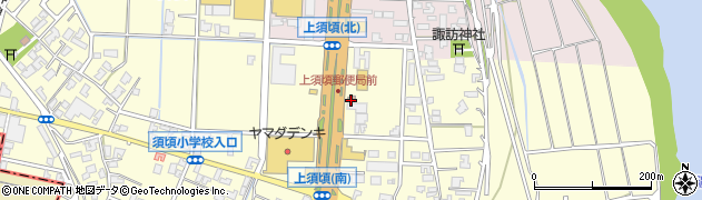 上須頃簡易郵便局周辺の地図