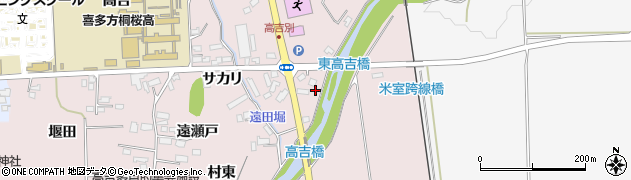 福島県喜多方市豊川町米室地蔵免5220周辺の地図
