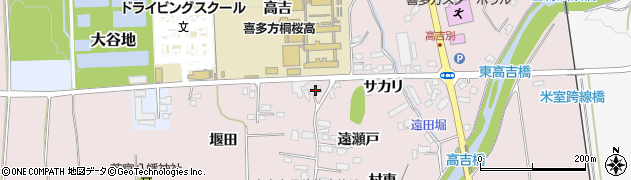 福島県喜多方市豊川町米室高吉4344周辺の地図