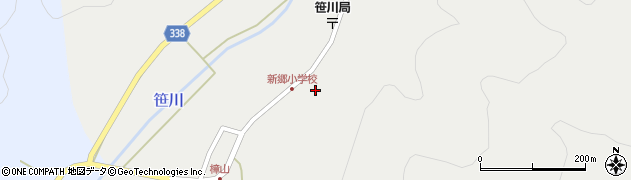 福島県西会津町（耶麻郡）新郷大字笹川（上ノ原道上）周辺の地図