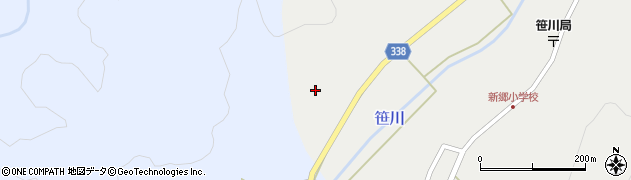 福島県西会津町（耶麻郡）新郷大字笹川（中丸）周辺の地図