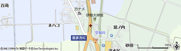 福島県喜多方市関柴町西勝（西原）周辺の地図