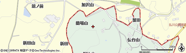 福島県二本松市下川崎（蘭場山）周辺の地図