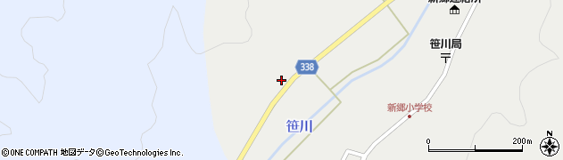 福島県西会津町（耶麻郡）新郷大字笹川（長命田）周辺の地図
