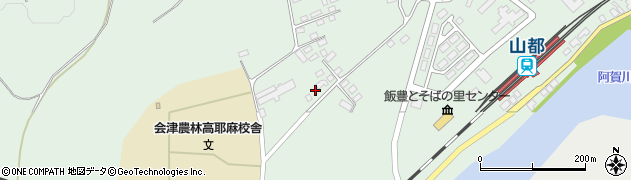 福島県喜多方市山都町（大山中）周辺の地図