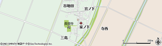 福島県喜多方市関柴町西勝（家ノ下）周辺の地図