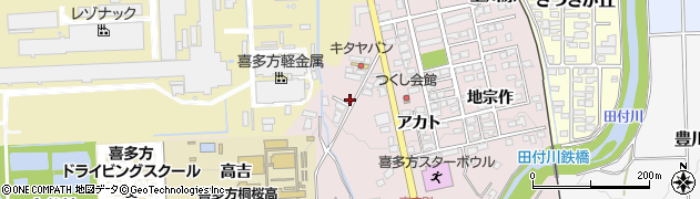福島県喜多方市豊川町米室志津周辺の地図
