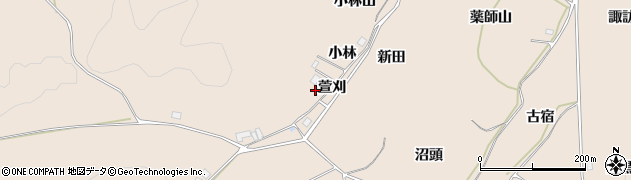 福島県二本松市吉倉萱刈周辺の地図
